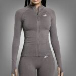 Women soft active zipper